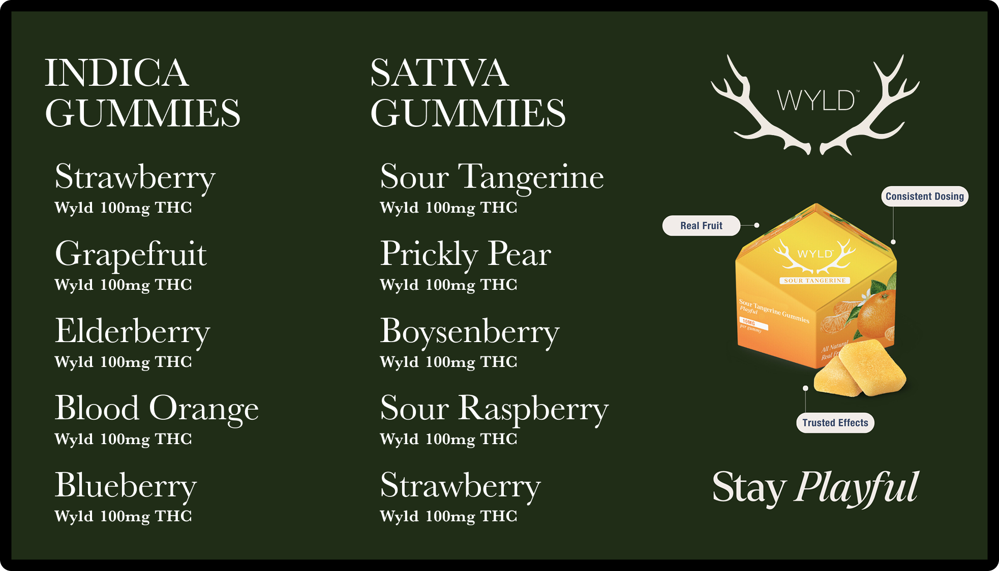 Lookbook Brand Menu Gummies Wyld
